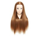 訓練頭部、編むことのための自由なテーブル固定金具が付いている 26-28 インチの理髪の頭部 100% の総合的な繊維の美容院のマネキンの頭部 Stying