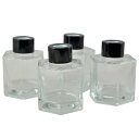 4個 セット100ml 六角形 アロマ精油拡散ボトル,オフィス、ショップ、ホームアロマガラスボトル