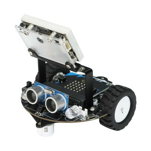 Yahboom Microbit ロボット グラフィカルプログラミング Makecode STEM教育AI視覚認識ロボット 超音波赤外線認識 Tinybit Proアップグレード版 青少年、電子レース向け (Standard Kit with V2)