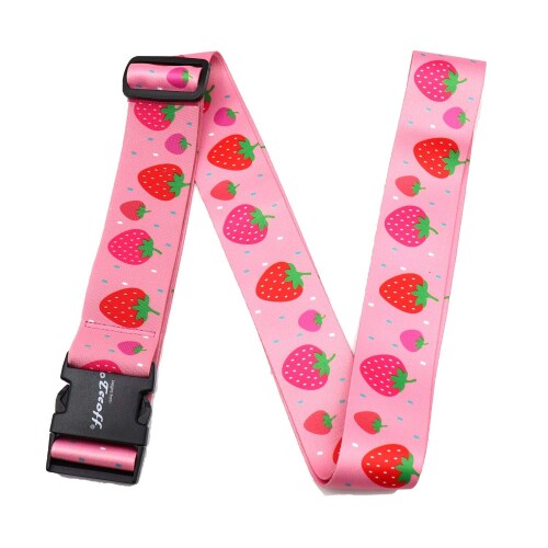 Teeoff Luggage Straps Suitcase Belts 荷物ストラップスーツケースベルトトラベルバッグアクセサリー調節可能な220CM (Strawberry)