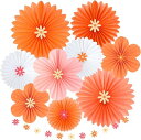 SKTMH 誕生日 飾りセット 9点セット ペーパーファン ペーパーガーランド 北欧風 雰囲気作り 扇子の組み合わせ 折り紙 インテリア 告白 応援 記念日 結婚式 誕生日 お祝い 装飾 記念撮影 写