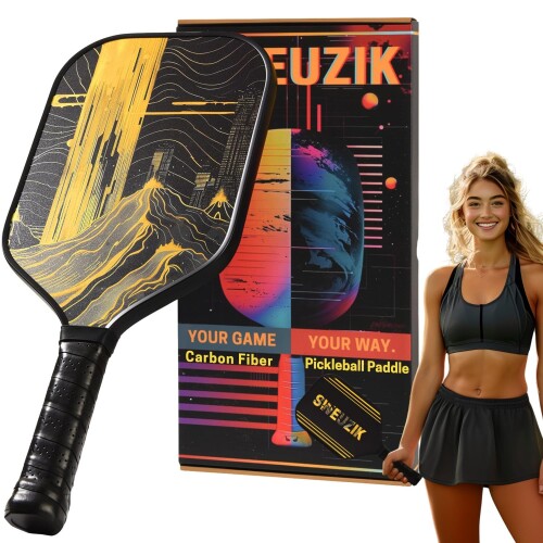 SWEUZIK カーボンファイバー ピックルボール パドル Carbon Fiber Pickleball Paddle コントロールを強化する高性能マット表面 16mm 炭素繊維 ピックルボール ラケット 人体工学に基づくデザイン 屋 SWEUZIK カーボンファイバー ピックルボール パドル Carbon Fiber Pickleball Paddle コントロールを強化する高性能マット表面 16mm 炭素繊維 ピックルボール ラケット 人体工学に基づくデザイン 屋