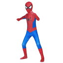 (COSIWO) スパイダー コスプレ 連体服 キッズコスチューム 全身タイツ スパイダ 赤青い スパイダー 分離式マスク クモ コスプレ 衣装 柔らかい 強い伸縮性 ボディスーツ 仮装 イベント 子(3)