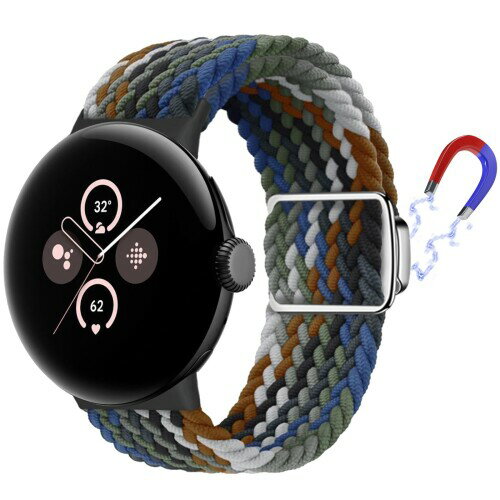 (LanQii) バンド Google Pixel Watch 3 41mm /Google Pixel Watch 2 / Google Pixel Watch 対応 ナイロン バンド 編み込み 磁気吸着取り付け スポーツ用 弾力性 長さ無段階調整 柔軟 防汗 通気 夏向け 男女兼用 (LanQii) バンド Google Pixel Watch 3 41mm /Google Pixel Watch 2 / Google Pixel Watch 対応 ナイロン バンド 編み込み 磁気吸着取り付け スポーツ用 弾力性 長さ無段階調整 柔軟 防汗 通気 夏向け 男女兼用