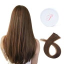 Paruks シールエクステ 人毛 エクステ シール ヘアエクステ ロング ストレート hair extension つけ毛 かつら ウィッグ 2枚セット 50cm 6#