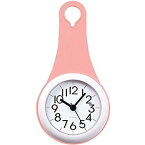 Umora キッチン時計 バスクロック 化粧室 掛け時計 防水 スケルチコントロール (ピンク)