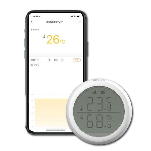 ORVIBO スマート温湿度センサー ST30 センサー単体でのご利用はできません。ORVIBOのZigBeeミニハブ VS20ZWが必要です。セキュリティキットに同梱されているZigBeeミニハブ VS10ZW(旧バージョン)では認識されません セキュリティキットに同梱されているZigBeeミニハブ VS10ZW(旧バージョン)では認識されません 温湿度センサー、リアルタイムの温湿度検出とモニタリング、エアコンに連動可能、道具不要で設置可能、バッテリー切れ通知 壁掛け、卓上で使用できます。　単4電池2本使用(電池は同梱されません)　HomeMateにアラート通知 商品コード58067560767商品名ORVIBO スマート温湿度センサー ST30型番5708※他モールでも併売しているため、タイミングによって在庫切れの可能性がございます。その際は、別途ご連絡させていただきます。※他モールでも併売しているため、タイミングによって在庫切れの可能性がございます。その際は、別途ご連絡させていただきます。