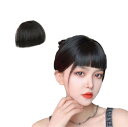 前髪ウィッグ ぱっつん ヘアピース 小顔 自然 つけ毛 ふわふわ 前髪 部分ウィッグ ポイントウィッグ ワンタッチ つけ前髪 仮装 日常 超自然 漫画 着用簡単 可愛い 元気 (ブラウンブラッ