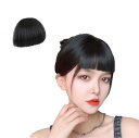 前髪ウィッグ ぱっつん ヘアピース 小顔 自然 つけ毛 ふわふわ 前髪 部分ウィッグ ポイントウィッグ ワンタッチ つけ前髪 仮装 日常 超自然 漫画 着用簡単 可愛い 元気 (ブラック)