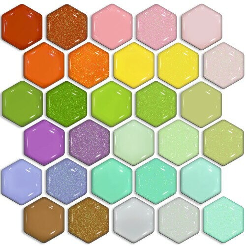 MORCART 30個 マグネット かわいい 冷蔵庫 ホワイトボード 磁石 装飾品 カラフルな六角形