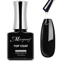 Missgooey ジェルネイル トップコート ノンワイプトップジェル UV/LED対応 初心者&プロ用 拭き取り不要 最上級の艶 長持ち 13ml