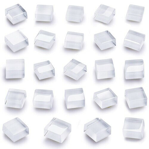 磁石 ?力ガラスマグネット 透明感 白いマグネット 可愛い冷蔵庫磁石 冷蔵庫＆事務用ホワイトボードに最適 24個セット
