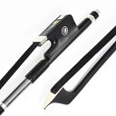 VINGOBOW チェロ用 天然黒い馬毛カーボン弓 Carbon Fiber Cello Bow (3/4)