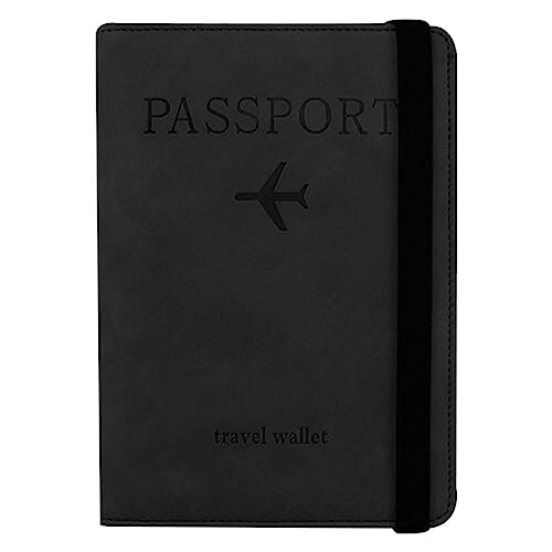 パスポートケース，旅行用パスポートホルダー，スキミング防止 パスポートホルダー滑りにくく、安全な..