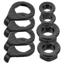 BESPORTBLE ハンガーアクスルナット 自転車用ハブナット 1セット ホイールハブナット バイクウォッシャーキット 固定フランジナット アイロンワッシャー...