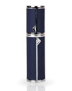 ASADAYS アトマイザー 旅行用 詰め替え容器 香水スプレーポンプ ボトル PUレザー 香水噴霧器 携帯用 ワンタッチ補充 トラベル ミニ ポケットサイズ 旅行 持ち運び ?瓶 (濃紺)