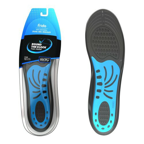 Frido Dual Gel Insoles, Everyday Shoe Inserts, All Day Comfort and Support, For Work and Casual Shoes. (Available for Men and Women in sizes 5-9 UK ) - Pack of 1 Pair