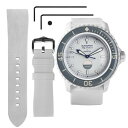 (Ocdin) 22mm 腕時計ストラップ 交換用 Blancpain X Swatch用 六角スパナ付き クイックリリースシリコン腕時計バンド Biocera...