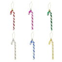 キャンディケーン オーナメント 6個セット キャンディケーン クリスマスツリー オーナメント Candy Canes クリスマス 飾り 松葉杖 装飾 Christmas Decorations (ミックス)