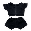 AXLUCE-ぬい服-ぬいぐるみ-服-20cm-人形-ジャージ (ブラック, 20cm)