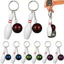 iplusmile 10pcs ボウリング キーホルダー スポーツキーホルダー ボウリングピン かわいい キーリング ペンダント クラブ 車飾り 財布バッグ飾り...