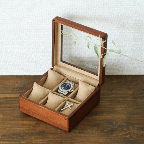 腕時計ケース 木製 収納ケース ディスプレイ 窓付き 透明カバー おしゃれ コレクション メンズ レディース インテリア