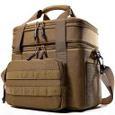 1TG Tactical クーラーバッグ 2層式 クーラーボックス 大容量 18-26L 多機能 保冷バッグ 断熱 保冷 保温 撥水 水漏れ防止 耐摩耗 軽量 MOLLE設計 手持ち 肩掛け 折り畳み収納 ソフトクーラーボッ
