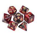 LIANHATA 多面体 ダイス サイコロ セット アクリル 7個入り D20 D12 D10 D8 D6 D4 神話TRPG MTG カードゲーム テーブルゲーム用 4面 6面 8面 10面 12面 20面 (赤*黒)