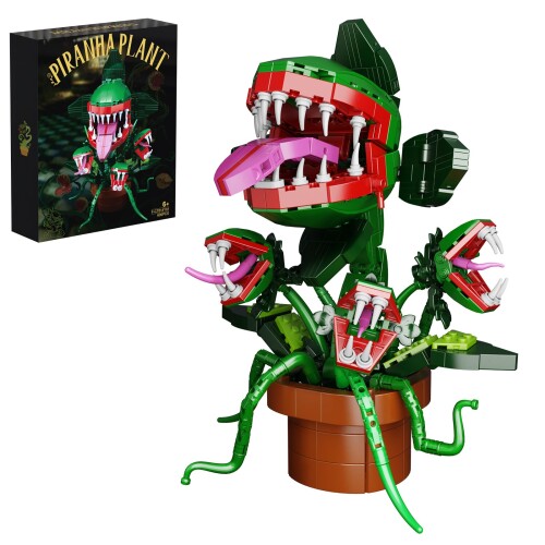 リトル・ショップ・オブ・ホラーズ オードリーII ピラニアフラワー 組み立てセット Piranha Plant ブロック花 ブロック おもちゃ プレゼント 女の子 男の子 子ども 子供用 大人用 食人植物