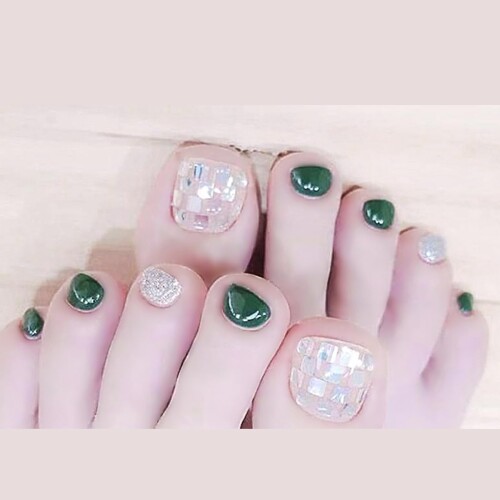 ジェルネイルシール 足用 2枚入 マニキュア膜付 長持ち無臭 防水 安全 貼るジェルネイル 貼って固めるグラデーション オフィスネイル キラキラ 可愛い シンプル 女性 プレゼント ツール