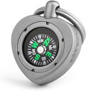TIMULTI チタン製 方位磁石 コンパス 軽量 防水 アウトドア用 羅針儀 ガイド 携帯便利グッズ プレゼント (コンパス+チタンキーリング)