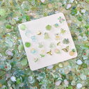 DUOLEIMI ネイルパーツ 花 蝶々 種類豊富 100pcs リボン アクセサリーパーツ 春ネイル ネイルアート パーツ 立体 レジン用 DIY ジュエリーパーツ (夜光緑)