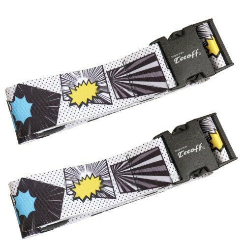 Teeoff 2 Pack Elastic Luggage Straps Suitcase Belts Travel Bag Accessories 2パック弾性荷物ストラップスーツケースベルトトラベルバッグアクセサリー調節可能220CM (Anime)