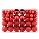 Taeku クリスマスオーナメントセット, 100個入り ボールクリスマス ツリー 飾りフック付き DIY クリスマスツリー 装飾 部屋 店舗デコレーション 新...