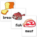 フラッシュカード■名刺サイズ■ 英語カード.com Flashcards, English word cards (Food) ■Namecard size■