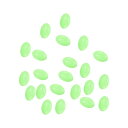 PATIKIL 6x4mm ルミナス釣りビーズ 200個 プラスチック グロー釣り餌 卵 リグビード タックルツール 楕円形 グリーン