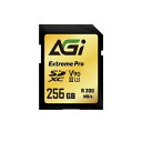 AGI SDカード 256GB V90 Extreme SDXC UHS-II U3 (読み込み・書き込み速度300/250MBs) SE238 メモリーカード 8K UHD SDXC デジタルカメラ 一眼レフカメラに対応