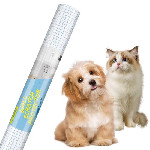 CORKAS 猫 壁紙保護シート つめとぎ 防止 シート 半透明 賃貸OK ペット壁保護シートはがせる 爪研ぎ防..