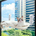 猫用 窓辺ハンモック 折りたたみ式 強力吸盤(最大20KG対応) 洗える オールシーズン対応 日光浴/リラックス/遊び用 取り付け簡単 日本語説明書付き ベージ...