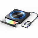 CD DVDドライブ 外付け USB3.0&Type-C両用ケーブル ...(2)
