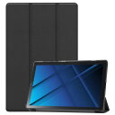 For Lenovo tab6 ケース (Gosento) レノボ タブ6 SoftBank ソフトバンク10.3インチ 軽量 薄型 三つ折スタンドケース Lenovo tab 6 TB-J606F カバー (ブラック)
