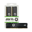AGI デスクトップPC用メモリ DDR4 U-DIMM 3200MHz 16GBx2枚 (32GB) CL22, 288-pin ヒートスプレッダー付き UD...