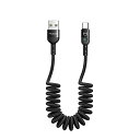 Mcdodo USBケーブル カールコード ナイロン編み LEDライト付き1.8mケーブルUSB C コード (1.8m, USB Type-C)(2)