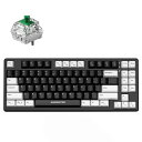 Monster ゲーミングキーボード 有線 テンキーレス キーボード 85%サイズ ゲーミングキーボード 赤軸 確かな打鍵感 PCB キーキャップ RGB バックライト ブラック 搭載 Mac Windows Linux対応(赤軸)