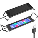 水槽ライト アクアリウムライト 5色 LED 魚ライト 水槽用 熱帯魚観賞 30~50CM水槽対応 水草育成 長寿命 照明 7.5W 省エネ 3段階調光