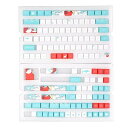 PBTキーキャップ、128キー漫画クジラスタイルキーキャップ、メカニカルキーボード用XDAプロファイルキーキャップフェードレス耐久性完璧なギフト