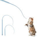 猫じゃらし 猫 おもちゃ 人気 ネズミのしっぽ 猫の玩具 鼠の尻尾 釣り竿 頑丈 シリコン素材 噛むおもちゃ ストレス発散 肥満対策 猫じゃらし ペットおもちゃ(ブルー 交換用シッポ付き)