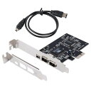 Windows 10用PCIe Firewireカード、IEEE 1394 PCI Expressアダプタコントローラ3ポート(2 x 6ピンおよび1 x 4ピン)、薄型ブラケットとケーブルを備えたWindows 10の場合、1394aケーブル付きWindows 7/8 / Mac(2)