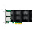 GLOTRENDS ST7368 2ポート 10Gb RJ45 LAN カード、Intel X550 コントローラ、PCIE 3.0 X4 インターフェース、Mac OS非対応
