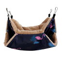 AmzBarley 小動物用ハンモック ハムスター『二重層 2サイズ:34*34cm 20*20cm』ペット モモンガ ハンモック 小動物 保温 ふわふわ ケージ内装 取り付け簡単 吊り下げる 寝床 休憩所 遊び場 昼寝